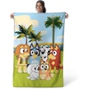 Northwest Bluey Happy Explorers Wall Hanging Tapestry, Nursery Playroom Decor, Lightweight Washable Fade Resistant, 40×57 inches(Bluey Puppy Buddies)