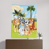 Northwest Bluey Happy Explorers Wall Hanging Tapestry, Nursery Playroom Decor, Lightweight Washable Fade Resistant, 40×57 inches(Bluey Puppy Buddies)