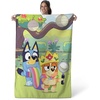 Northwest Bluey Happy Explorers Wall Hanging Tapestry, Nursery Playroom Decor, Lightweight Washable Fade Resistant, 40×57 inches(Bluey Queen Bingo)