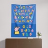 Northwest Bluey Happy Explorers Wall Hanging Tapestry, Nursery Playroom Decor, Lightweight Washable Fade Resistant, 40×57 inches(Peppa Pig Peppa Learns)