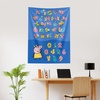 Northwest Bluey Happy Explorers Wall Hanging Tapestry, Nursery Playroom Decor, Lightweight Washable Fade Resistant, 40×57 inches(Peppa Pig Peppa Learns)