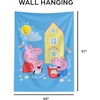 Northwest Bluey Happy Explorers Wall Hanging Tapestry, Nursery Playroom Decor, Lightweight Washable Fade Resistant, 40×57 inches(Peppa Pig Sibling Time)