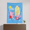 Northwest Bluey Happy Explorers Wall Hanging Tapestry, Nursery Playroom Decor, Lightweight Washable Fade Resistant, 40×57 inches(Peppa Pig Sibling Time)