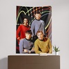 Northwest Bluey Happy Explorers Wall Hanging Tapestry, Nursery Playroom Decor, Lightweight Washable Fade Resistant, 40×57 inches(Star Trek Original Series)