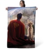 Northwest Bluey Happy Explorers Wall Hanging Tapestry, Nursery Playroom Decor, Lightweight Washable Fade Resistant, 40×57 inches(Superman World View)