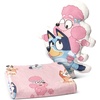 Northwest Bluey and Bingo Rainbow Cloud Pal and Throw Blanket Set, Soft 50 x 60 Inch Fleece Throw with 24 Inch Character Shaped Pillow, Cozy 2-Piece Gift Set for Bedroom or Travel(Bluey and Coco Bestie)