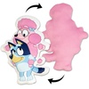 Northwest Bluey and Bingo Rainbow Cloud Pal and Throw Blanket Set, Soft 50 x 60 Inch Fleece Throw with 24 Inch Character Shaped Pillow, Cozy 2-Piece Gift Set for Bedroom or Travel(Bluey and Coco Bestie)