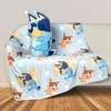 Northwest Bluey and Bingo Rainbow Cloud Pal and Throw Blanket Set, Soft 50 x 60 Inch Fleece Throw with 24 Inch Character Shaped Pillow, Cozy 2-Piece Gift Set for Bedroom or Travel(Bluey Sleeping)