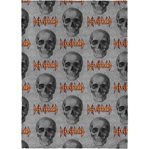 Northwest Bluey Bunny Pup Throw Blanket Oversized Silk Touch Throw, Ultra-Soft Lightweight Fleece Décor, 50 x 70 inches(Def Leppard – Skull)