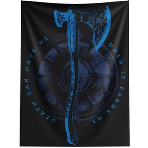 Northwest Bluey Happy Explorers Wall Hanging Tapestry, Nursery Playroom Decor, Lightweight Washable Fade Resistant, 40×57 inches(God Of War Death Can Have Me)