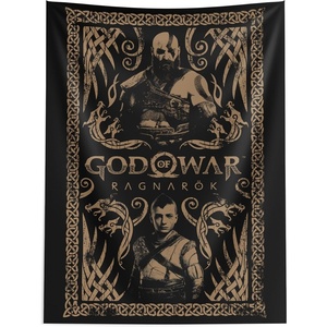 Northwest Bluey Happy Explorers Wall Hanging Tapestry, Nursery Playroom Decor, Lightweight Washable Fade Resistant, 40×57 inches(God Of War Wrath Of The Gods)