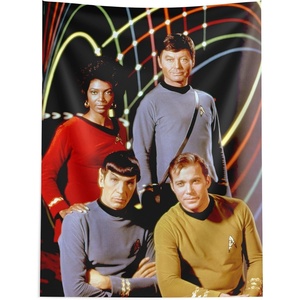 Northwest Bluey Happy Explorers Wall Hanging Tapestry, Nursery Playroom Decor, Lightweight Washable Fade Resistant, 40×57 inches(Star Trek Original Series)