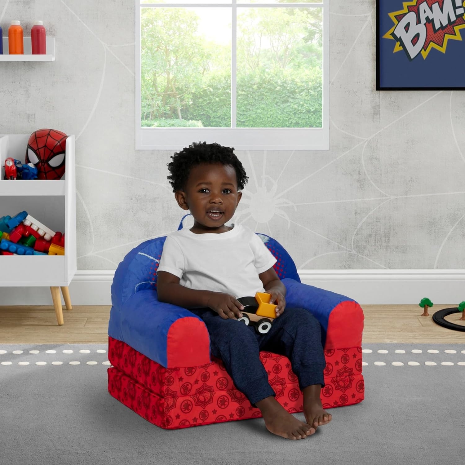 image:imageDelta Children Bluey Cozee Buddy FlipOut Kids Chair BlueSpidey and His Amazing Friends