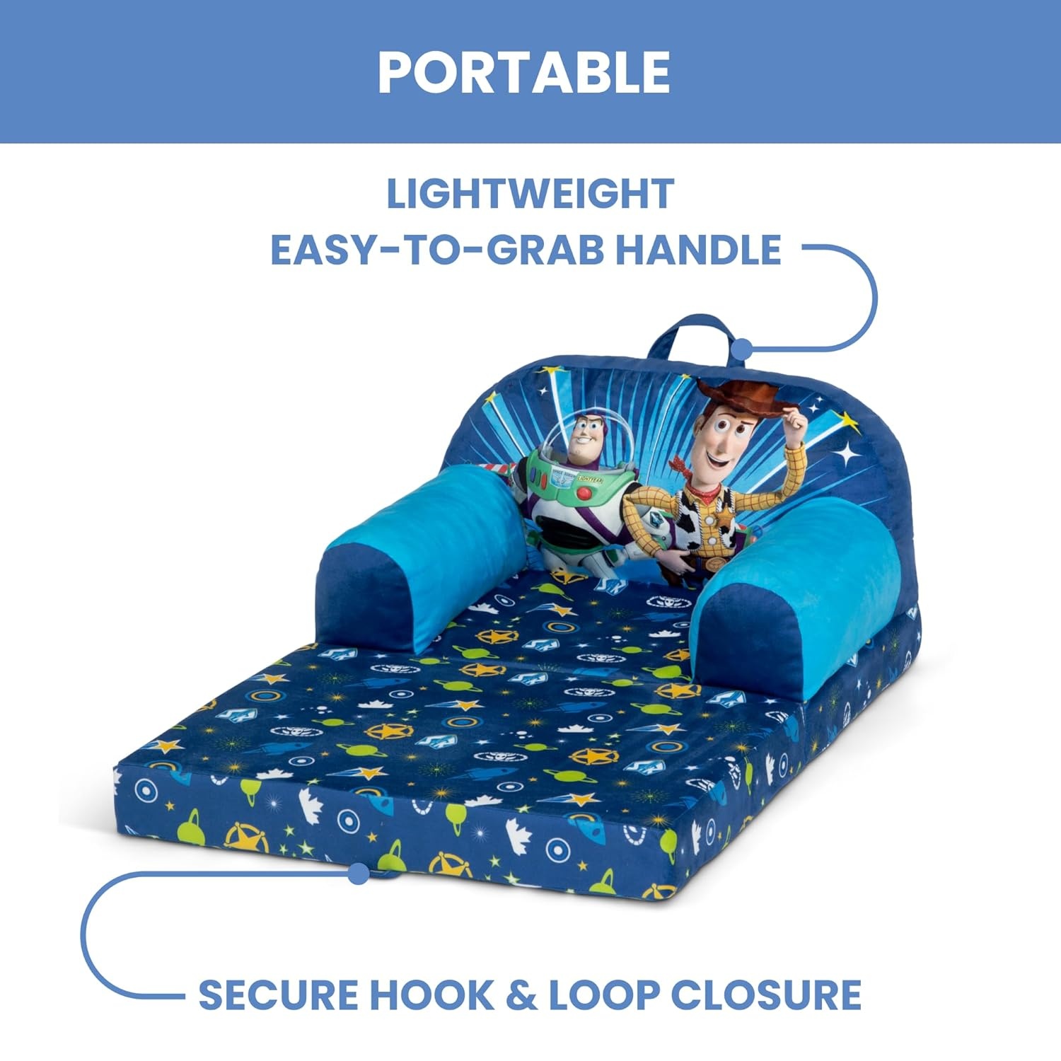 image:imageDelta Children Bluey Cozee Buddy FlipOut Kids Chair BlueToy Story