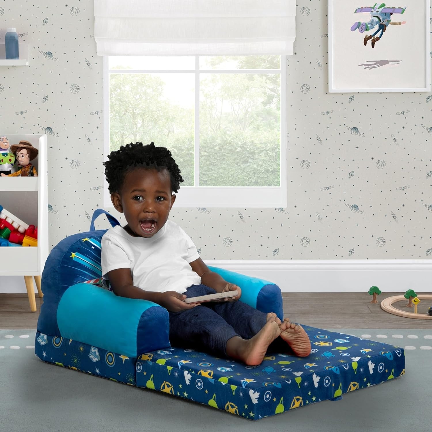 image:imageDelta Children Bluey Cozee Buddy FlipOut Kids Chair BlueToy Story