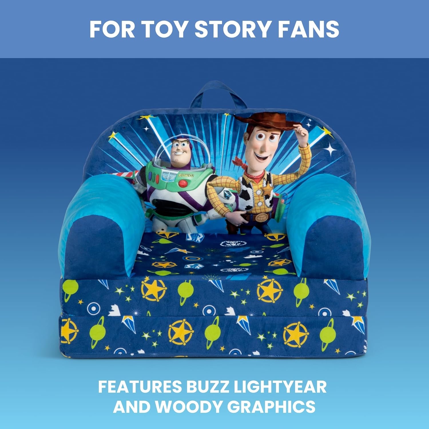 image:imageDelta Children Bluey Cozee Buddy FlipOut Kids Chair BlueToy Story