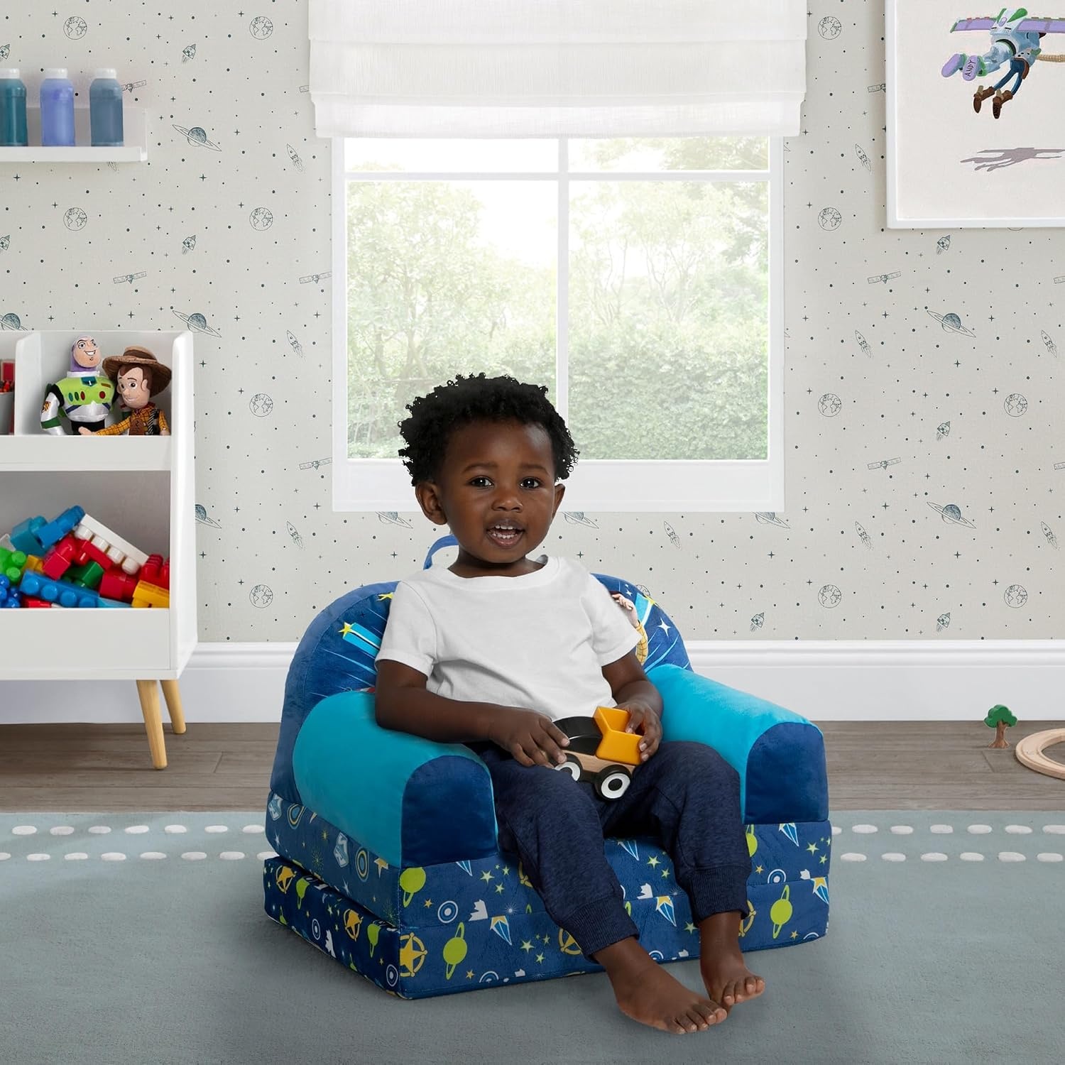 image:imageDelta Children Bluey Cozee Buddy FlipOut Kids Chair BlueToy Story