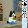 Bluey Bingo Squishy Night Light 6″ LED Soft Mood Lamp for Decor, Kids Bedrooms, Collectors & Gift Giving(Bluey)