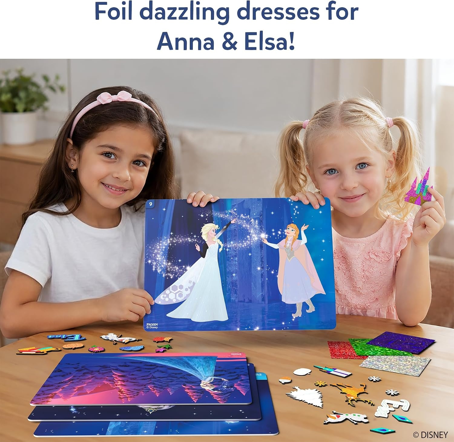 image:imageSkillmatics Foil Fun Disney Princess Foil Art amp Craft Kit Gift for Kids Travel Toy MessFree Sticker Activity DIY Decor For Fans of Cinderella Ariel amp Jasmine Girls amp Boys Ages 4 5 6 7 89 Disney Frozen