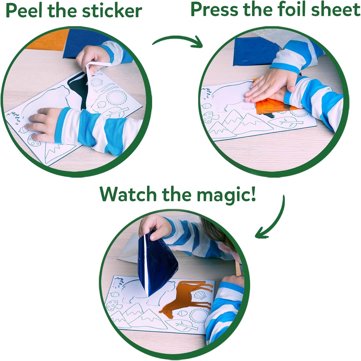 image:imageSkillmatics Foil Fun Disney Princess Foil Art amp Craft Kit Gift for Kids Travel Toy MessFree Sticker Activity DIY Decor For Fans of Cinderella Ariel amp Jasmine Girls amp Boys Ages 4 5 6 7 82 Animals