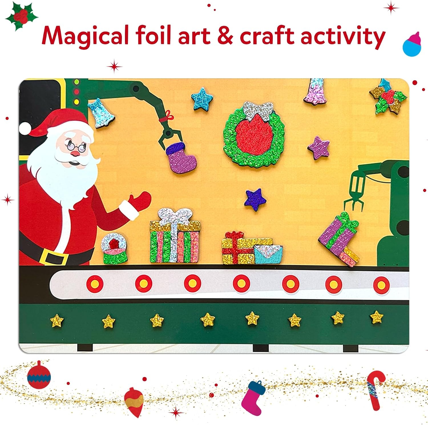 image:imageSkillmatics Foil Fun Disney Princess Foil Art amp Craft Kit Gift for Kids Travel Toy MessFree Sticker Activity DIY Decor For Fans of Cinderella Ariel amp Jasmine Girls amp Boys Ages 4 5 6 7 8Foil Fun Holiday Magic