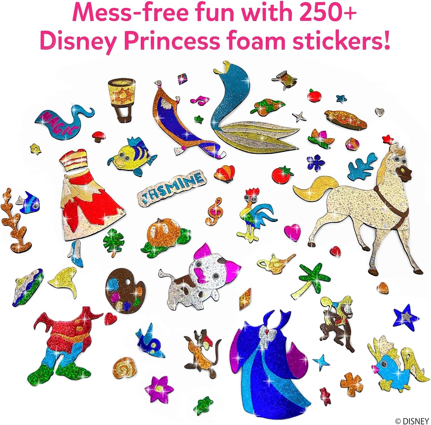 image:imageSkillmatics Foil Fun Disney Princess Foil Art amp Craft Kit Gift for Kids Travel Toy MessFree Sticker Activity DIY Decor For Fans of Cinderella Ariel amp Jasmine Girls amp Boys Ages 4 5 6 7 81 Disney Princess