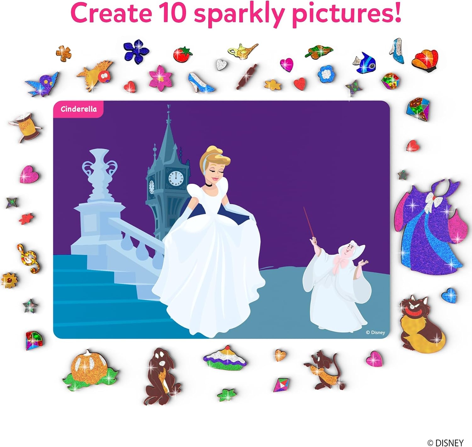 image:imageSkillmatics Foil Fun Disney Princess Foil Art amp Craft Kit Gift for Kids Travel Toy MessFree Sticker Activity DIY Decor For Fans of Cinderella Ariel amp Jasmine Girls amp Boys Ages 4 5 6 7 81 Disney Princess