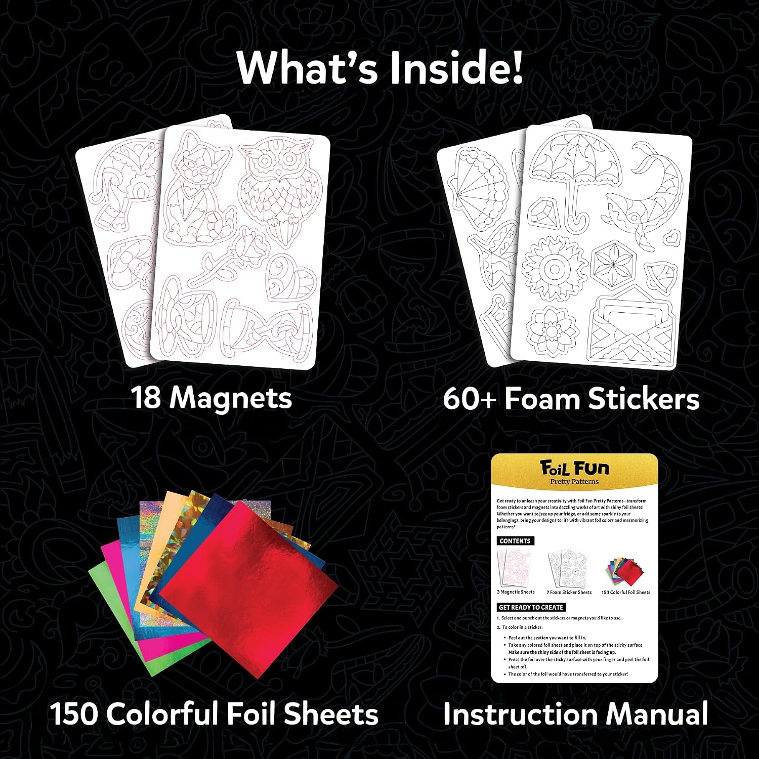 image:imageSkillmatics Foil Fun Disney Princess Foil Art amp Craft Kit Gift for Kids Travel Toy MessFree Sticker Activity DIY Decor For Fans of Cinderella Ariel amp Jasmine Girls amp Boys Ages 4 5 6 7 85 Pretty Patterns