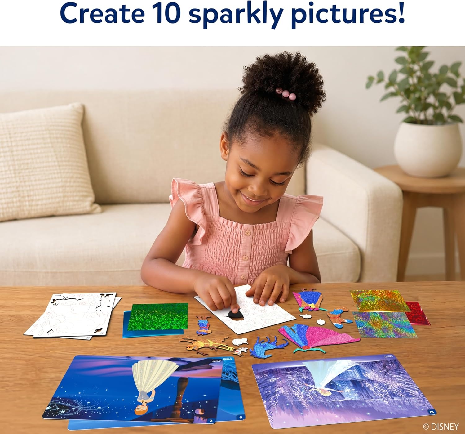 image:imageSkillmatics Foil Fun Disney Princess Foil Art amp Craft Kit Gift for Kids Travel Toy MessFree Sticker Activity DIY Decor For Fans of Cinderella Ariel amp Jasmine Girls amp Boys Ages 4 5 6 7 89 Disney Frozen