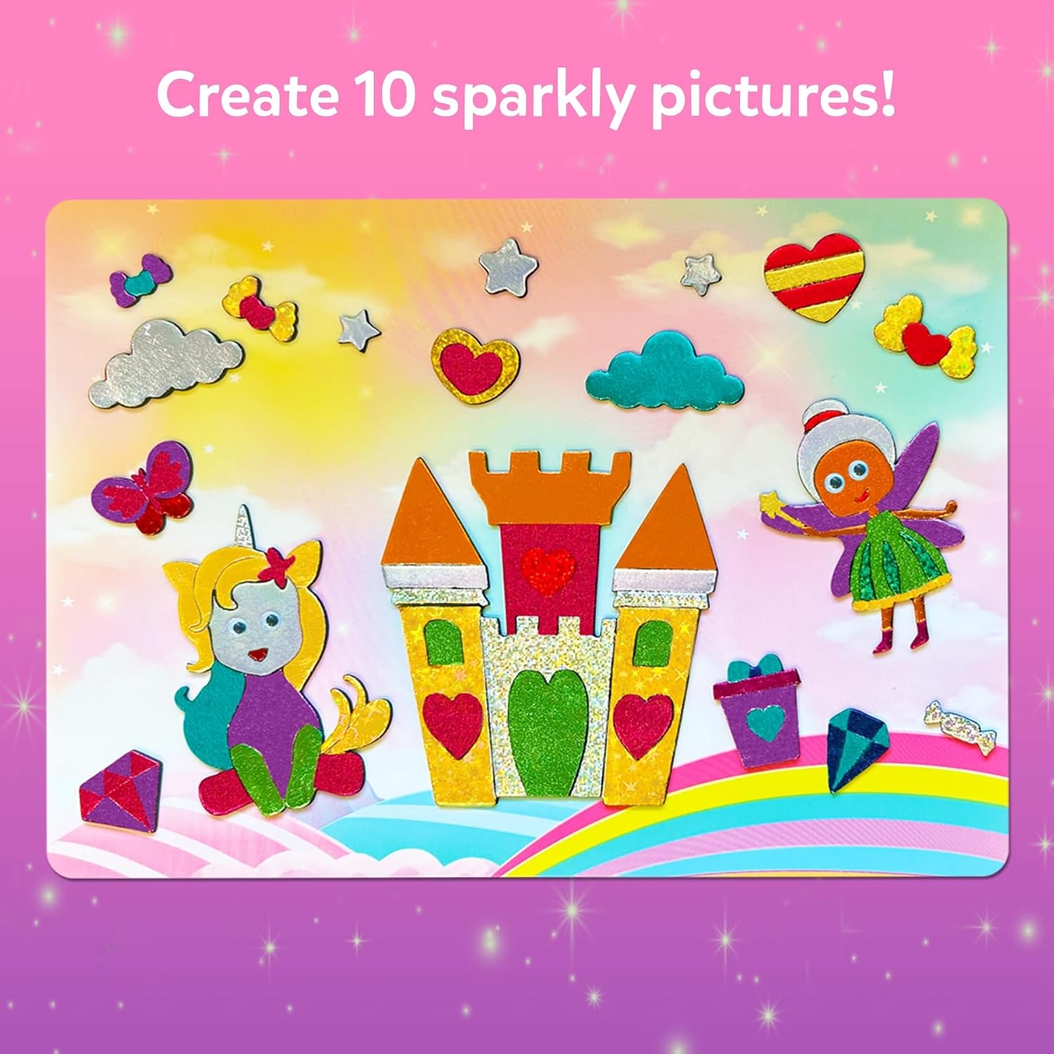 image:imageSkillmatics Foil Fun Disney Princess Foil Art amp Craft Kit Gift for Kids Travel Toy MessFree Sticker Activity DIY Decor For Fans of Cinderella Ariel amp Jasmine Girls amp Boys Ages 4 5 6 7 83 Unicorns Princesses
