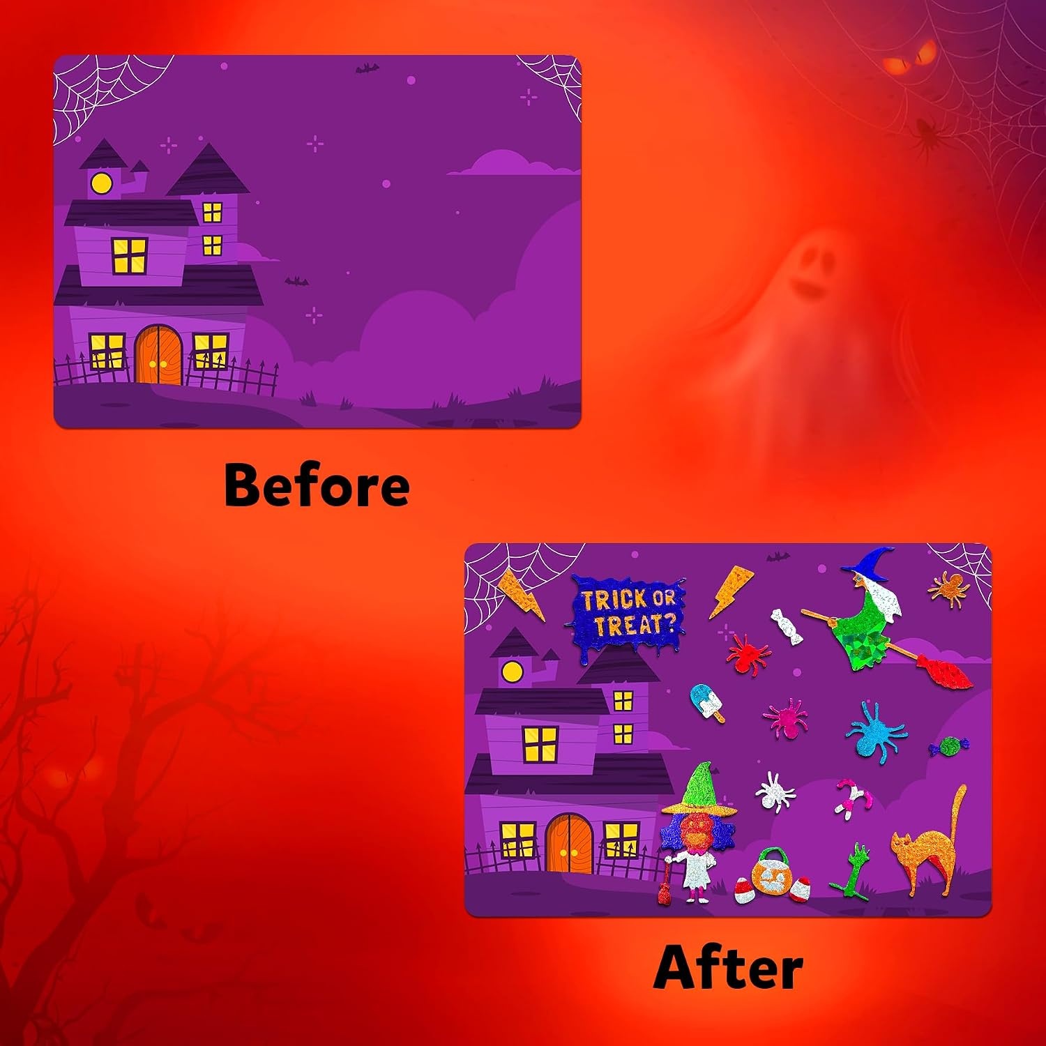 image:imageSkillmatics Foil Fun Disney Princess Foil Art amp Craft Kit Gift for Kids Travel Toy MessFree Sticker Activity DIY Decor For Fans of Cinderella Ariel amp Jasmine Girls amp Boys Ages 4 5 6 7 8Halloween