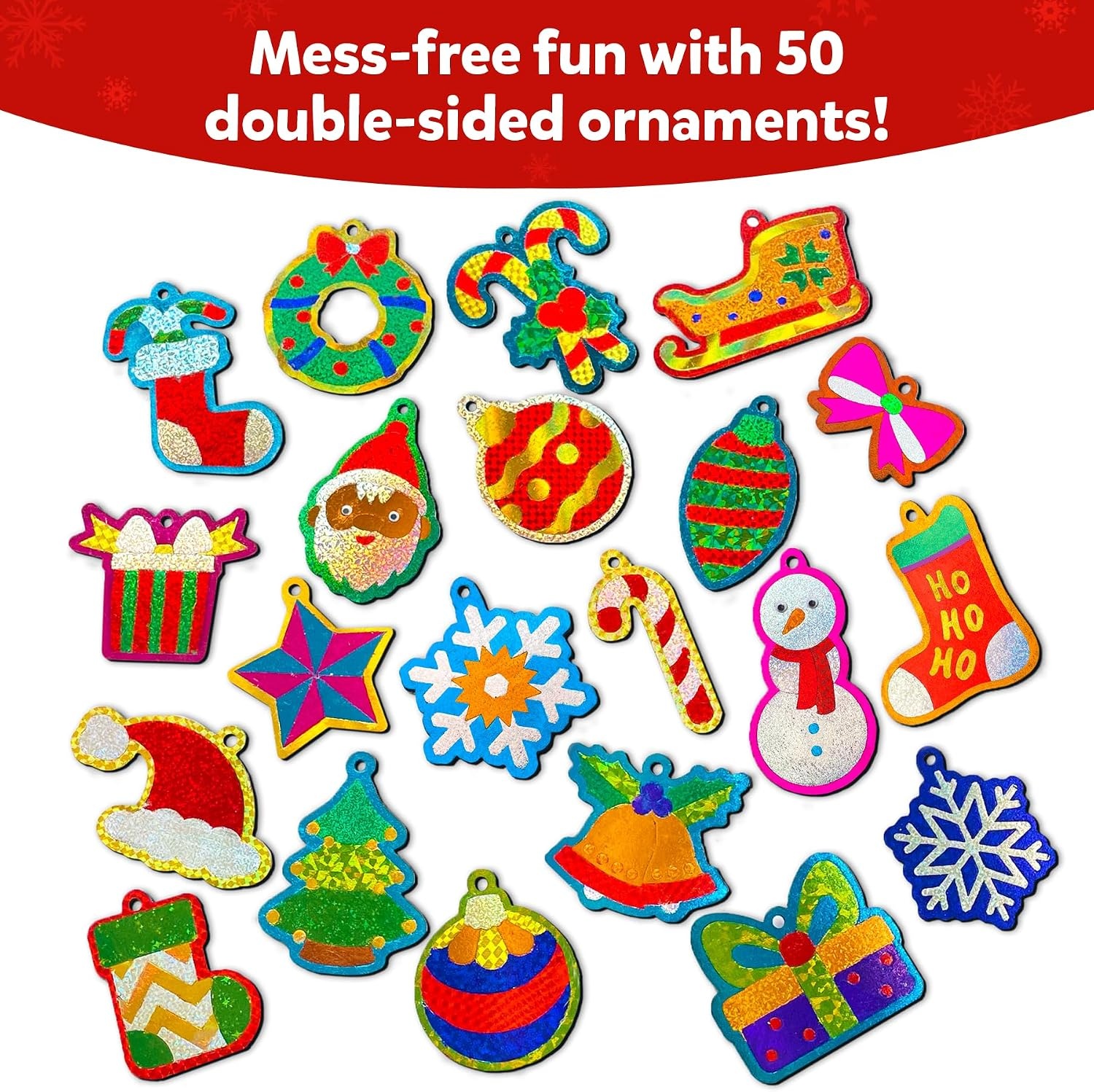 image:imageSkillmatics Foil Fun Disney Princess Foil Art amp Craft Kit Gift for Kids Travel Toy MessFree Sticker Activity DIY Decor For Fans of Cinderella Ariel amp Jasmine Girls amp Boys Ages 4 5 6 7 8Christmas Ornaments