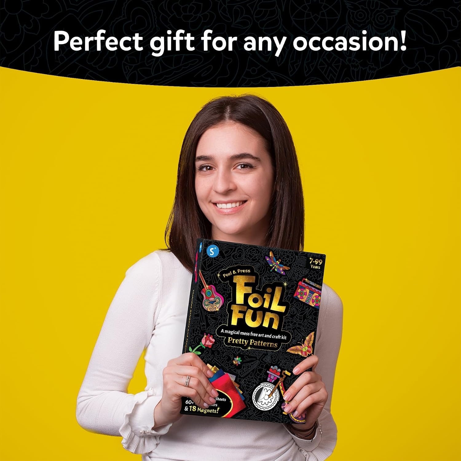 image:imageSkillmatics Foil Fun Disney Princess Foil Art amp Craft Kit Gift for Kids Travel Toy MessFree Sticker Activity DIY Decor For Fans of Cinderella Ariel amp Jasmine Girls amp Boys Ages 4 5 6 7 85 Pretty Patterns