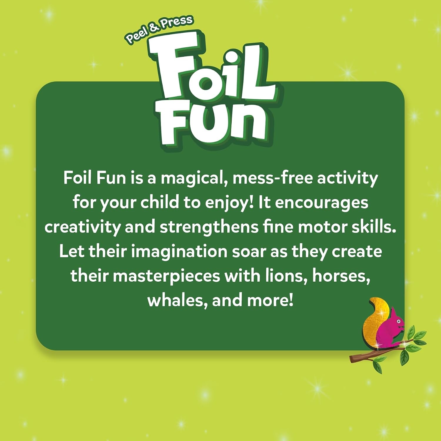 image:imageSkillmatics Foil Fun Disney Princess Foil Art amp Craft Kit Gift for Kids Travel Toy MessFree Sticker Activity DIY Decor For Fans of Cinderella Ariel amp Jasmine Girls amp Boys Ages 4 5 6 7 88 Animals Mega Pack