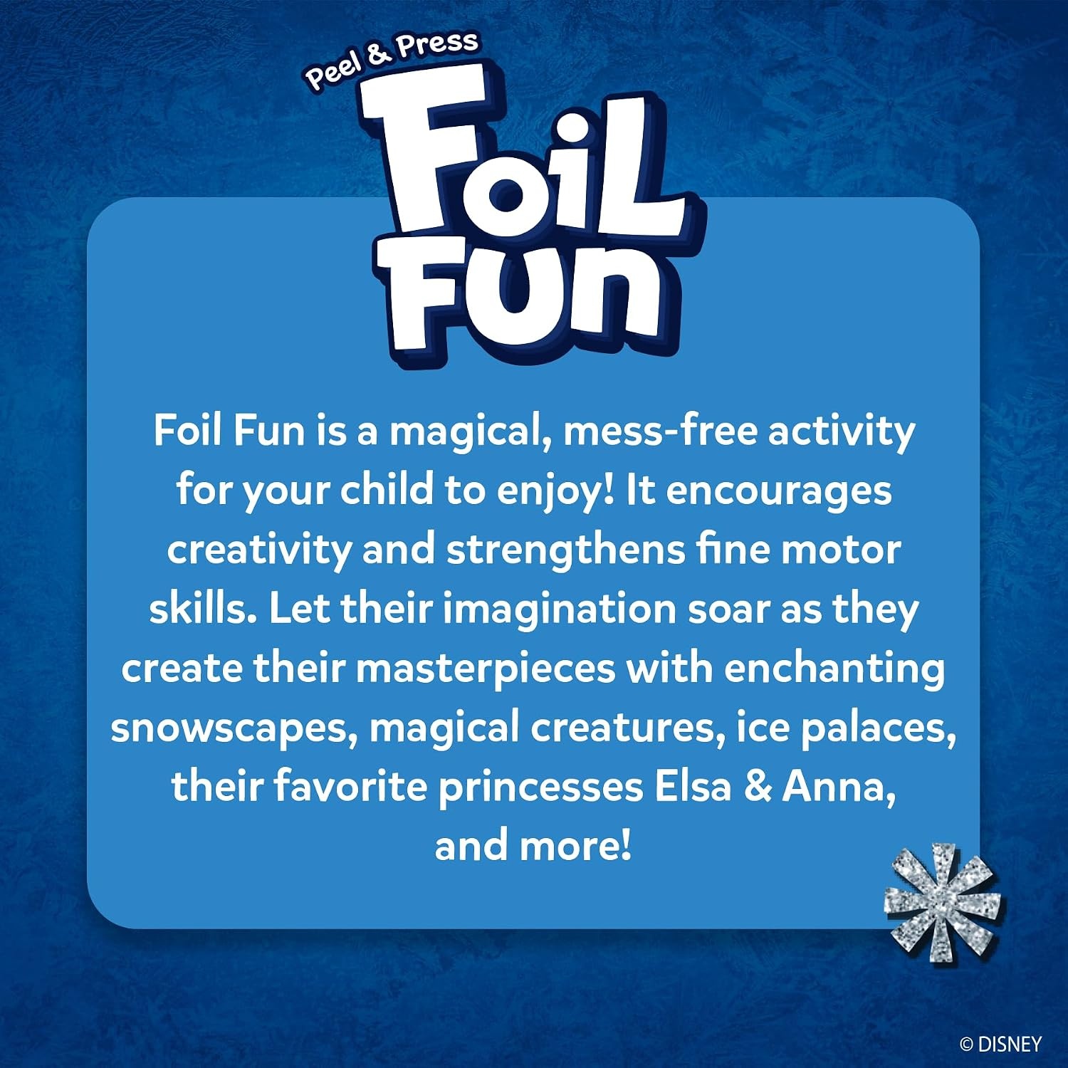 image:imageSkillmatics Foil Fun Disney Princess Foil Art amp Craft Kit Gift for Kids Travel Toy MessFree Sticker Activity DIY Decor For Fans of Cinderella Ariel amp Jasmine Girls amp Boys Ages 4 5 6 7 89 Disney Frozen