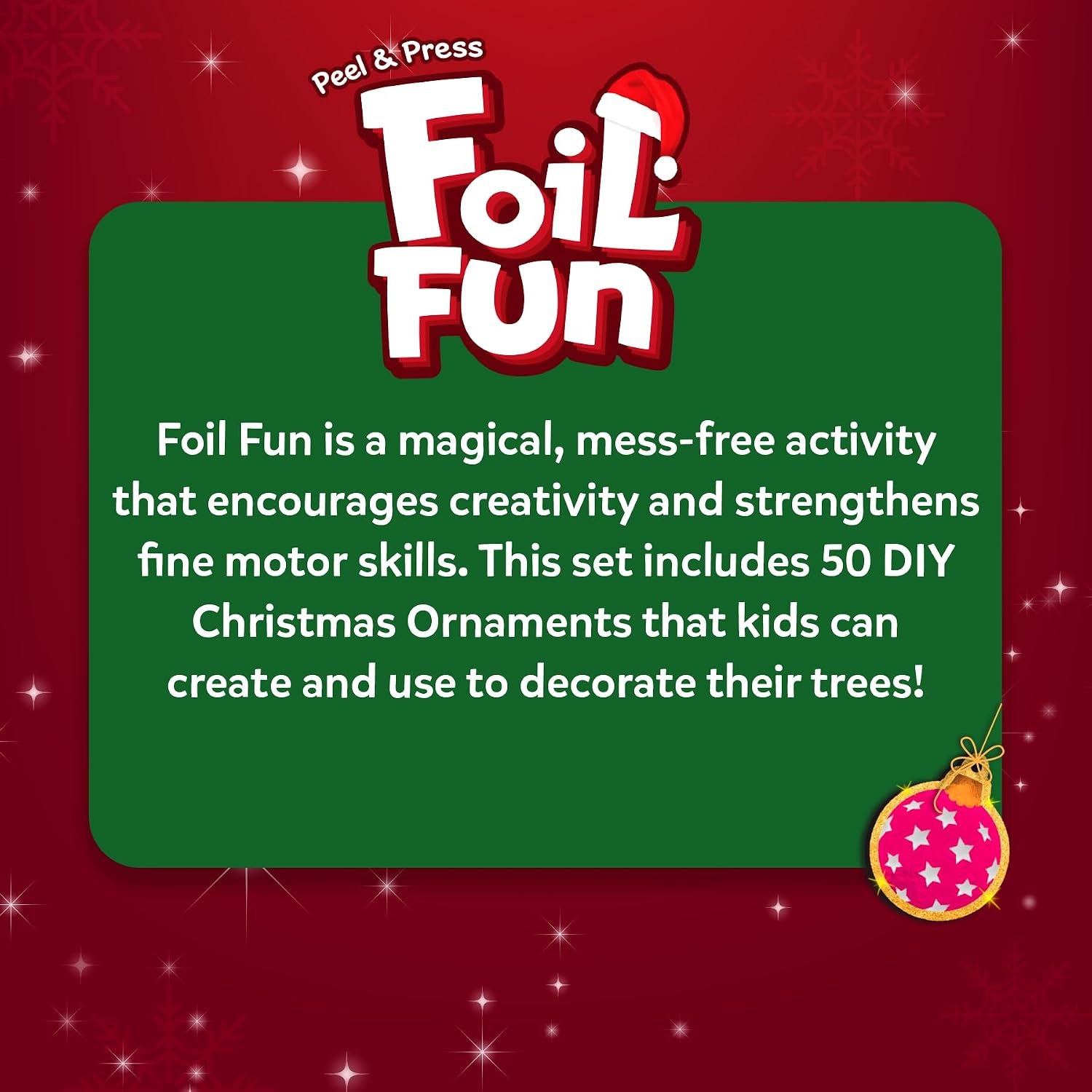 image:imageSkillmatics Foil Fun Disney Princess Foil Art amp Craft Kit Gift for Kids Travel Toy MessFree Sticker Activity DIY Decor For Fans of Cinderella Ariel amp Jasmine Girls amp Boys Ages 4 5 6 7 8Christmas Ornaments