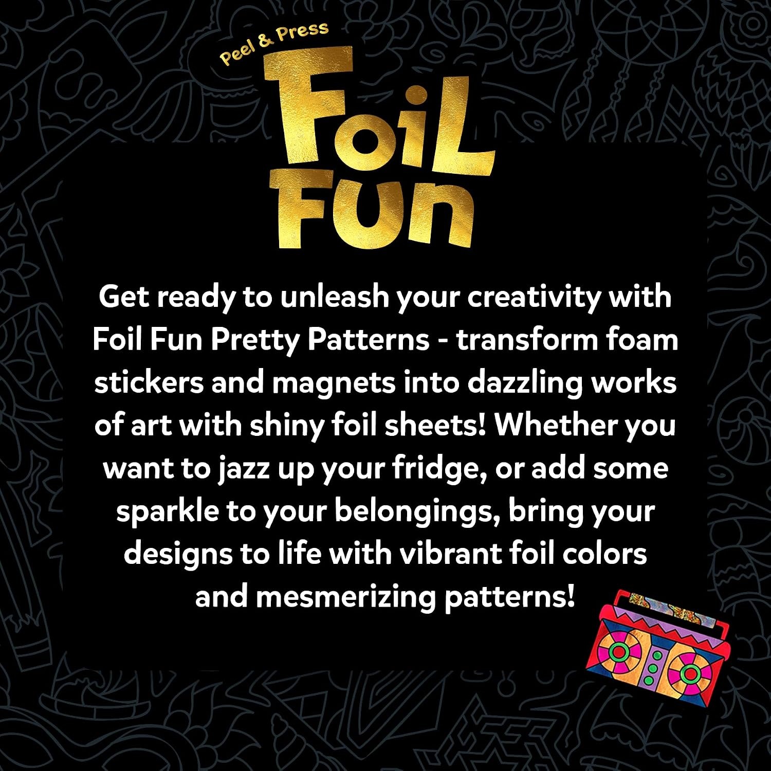 image:imageSkillmatics Foil Fun Disney Princess Foil Art amp Craft Kit Gift for Kids Travel Toy MessFree Sticker Activity DIY Decor For Fans of Cinderella Ariel amp Jasmine Girls amp Boys Ages 4 5 6 7 85 Pretty Patterns