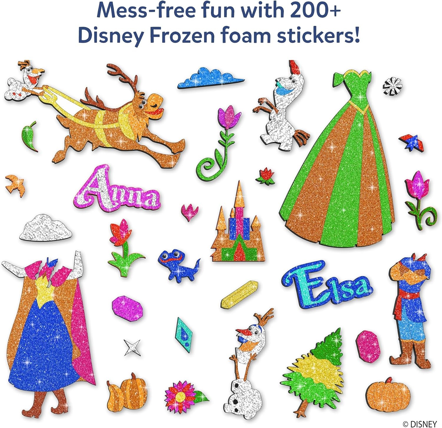 image:imageSkillmatics Foil Fun Disney Princess Foil Art amp Craft Kit Gift for Kids Travel Toy MessFree Sticker Activity DIY Decor For Fans of Cinderella Ariel amp Jasmine Girls amp Boys Ages 4 5 6 7 89 Disney Frozen