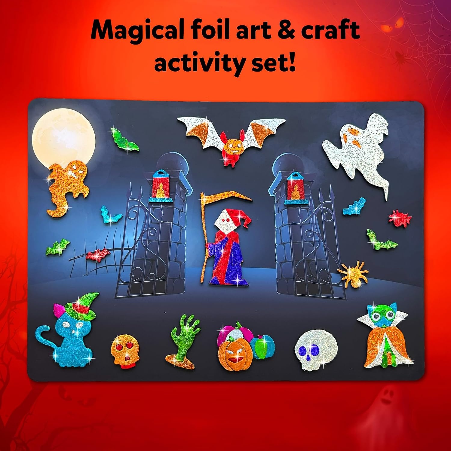 image:imageSkillmatics Foil Fun Disney Princess Foil Art amp Craft Kit Gift for Kids Travel Toy MessFree Sticker Activity DIY Decor For Fans of Cinderella Ariel amp Jasmine Girls amp Boys Ages 4 5 6 7 8Halloween