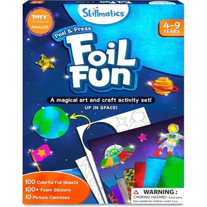 Skillmatics Foil Fun Disney Princess, Foil Art & Craft Kit, Gift for Kids | Travel Toy, Mess-Free Sticker Activity, DIY Decor, For Fans of Cinderella, Ariel & Jasmine, Girls & Boys Ages 4, 5, 6, 7, 8(7. Space)