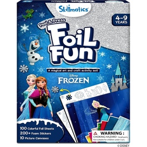 Skillmatics Foil Fun Disney Princess, Foil Art & Craft Kit, Gift for Kids | Travel Toy, Mess-Free Sticker Activity, DIY Decor, For Fans of Cinderella, Ariel & Jasmine, Girls & Boys Ages 4, 5, 6, 7, 8(9. Disney Frozen)