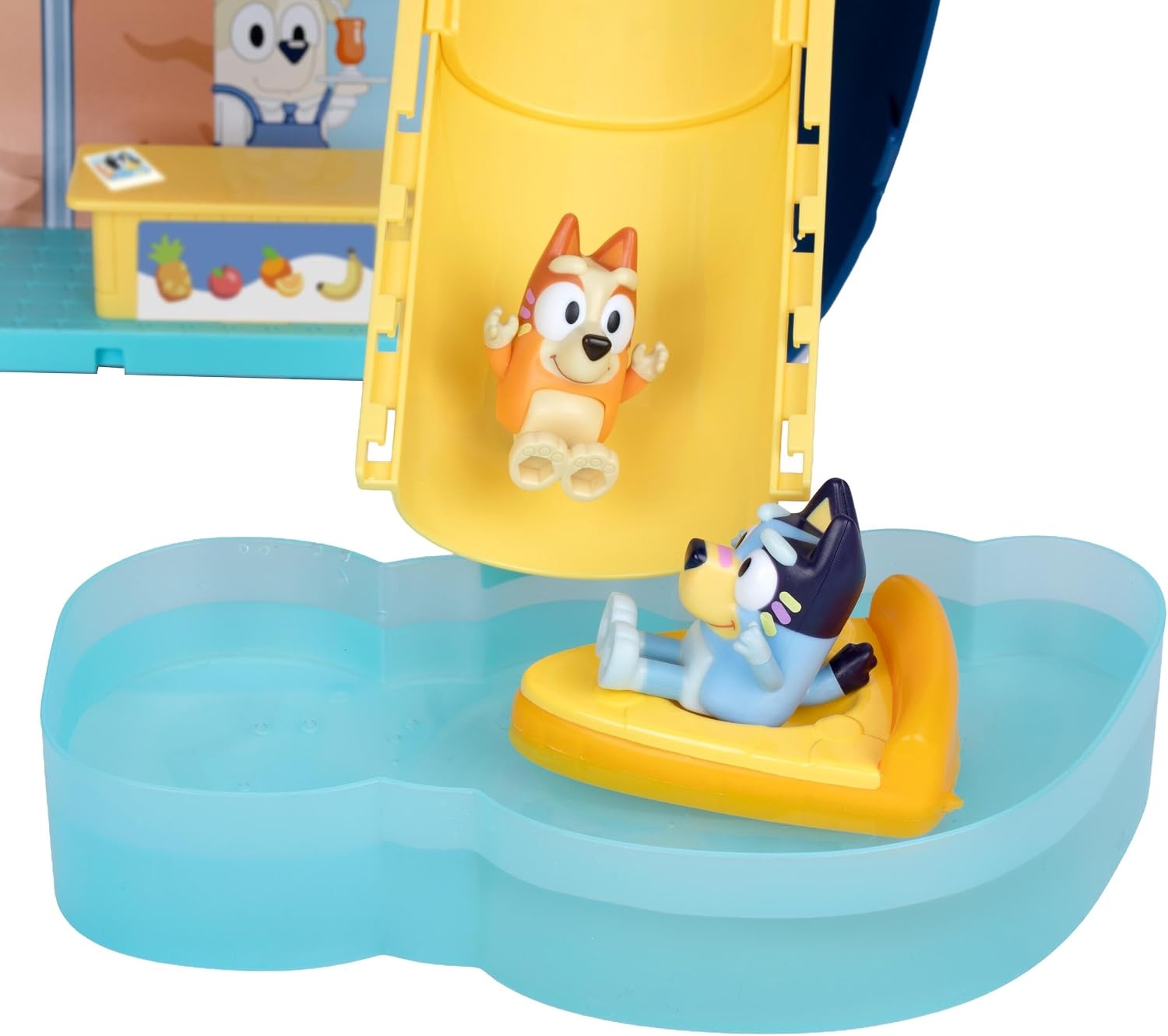 image:imageBluey Cruise Ship Playset Features 5 Play Areas Water Slide Rock Wall Speedboat amp Parasail Includes 15 Accessories Sticker Sheet amp Exclusive Bingo Figures