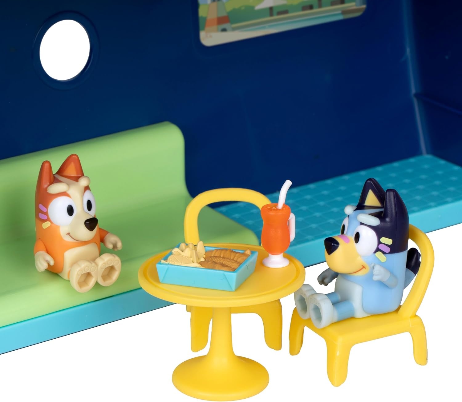 image:imageBluey Cruise Ship Playset Features 5 Play Areas Water Slide Rock Wall Speedboat amp Parasail Includes 15 Accessories Sticker Sheet amp Exclusive Bingo Figures