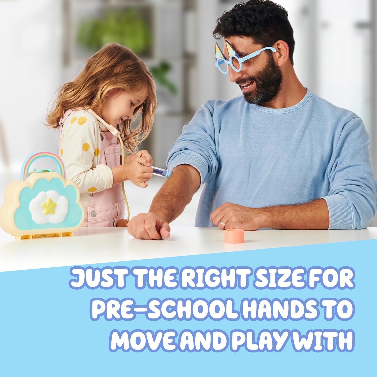 image:imageBluey Shopping Basket 9 Grocery Accessories Toddler Pretend Play Foldable handles sized for little hands shopping list included roleplay toy for kids ages 3Cloud Bag Doctors Set