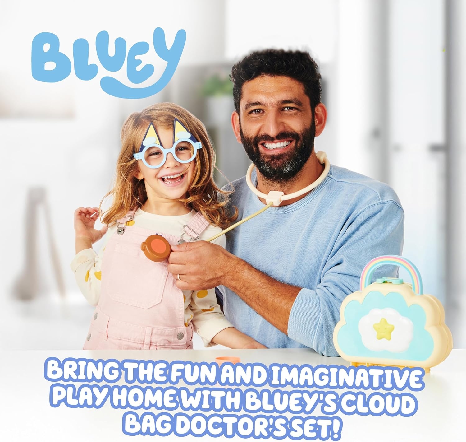 image:imageBluey Shopping Basket 9 Grocery Accessories Toddler Pretend Play Foldable handles sized for little hands shopping list included roleplay toy for kids ages 3Cloud Bag Doctors Set