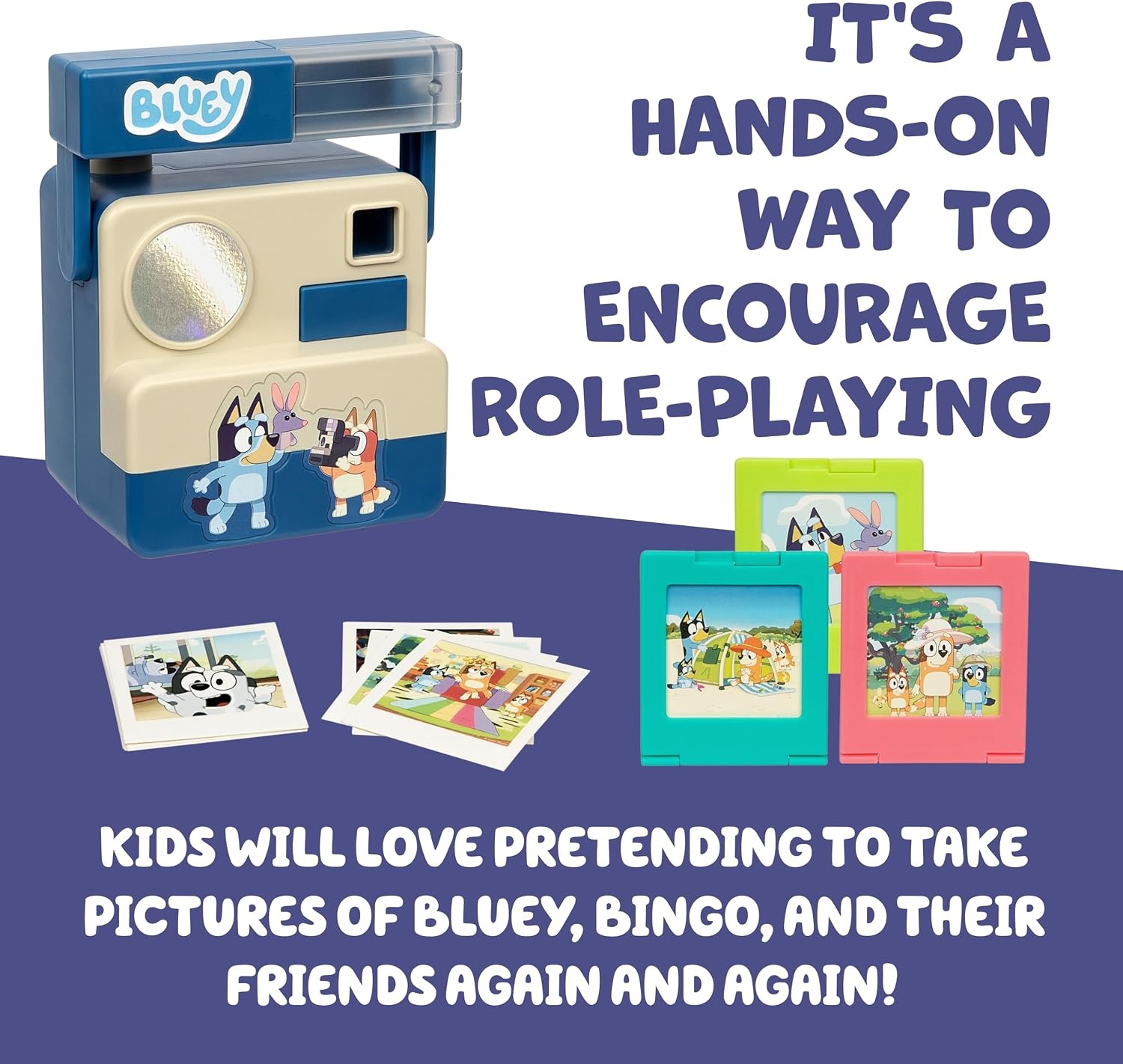 image:imageBluey Shopping Basket 9 Grocery Accessories Toddler Pretend Play Foldable handles sized for little hands shopping list included roleplay toy for kids ages 3Chikit Chikit Pretend Camera