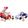 BLUEY Adventure Plane, Airplane Toys, Pilot Figure and Accessories | Open side with fold-down stairs, family seating, and luggage storage in this airplanes for kids playset(Police Car & Firetruck)
