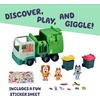 BLUEY Adventure Plane, Airplane Toys, Pilot Figure and Accessories | Open side with fold-down stairs, family seating, and luggage storage in this airplanes for kids playset(Garbage Truck)