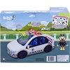 BLUEY Adventure Plane, Airplane Toys, Pilot Figure and Accessories | Open side with fold-down stairs, family seating, and luggage storage in this airplanes for kids playset(Police Car)
