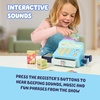 Bluey Shopping Basket, 9 Grocery Accessories, Toddler Pretend Play | Foldable handles sized for little hands, shopping list included; roleplay toy for kids ages 3+(Cash Register)